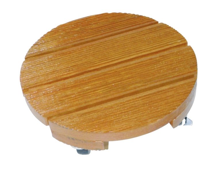 ROULE POT BOIS ROND D30CM LASURE