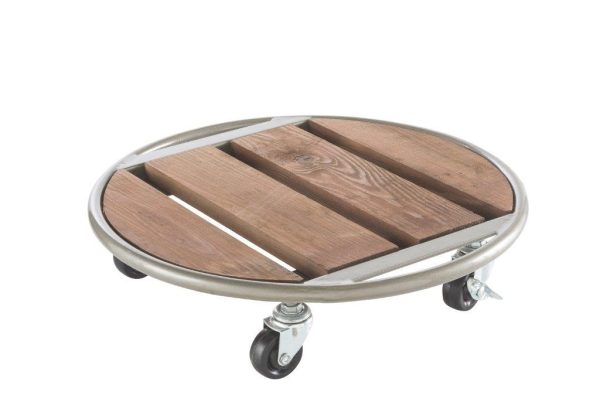 FLORA ROLL METAL WOOD ROND D35CM