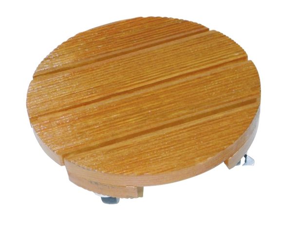ROULE POT BOIS ROND D40CM LASURE