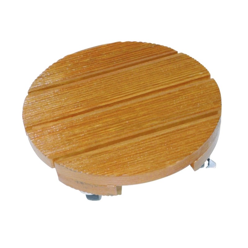 ROULE POT BOIS ROND D40CM LASURE