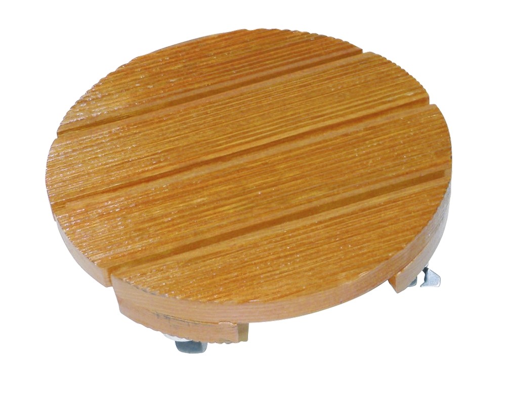 ROULE POT BOIS ROND D40CM LASURE