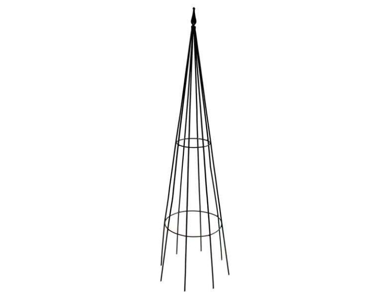 OBELISQUE METAL TRIANON POINTE EPOXY NOIR 180CM