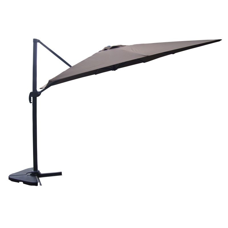 PARASOL EXCENTRE ALU DIAM 3M CHOCOLAT