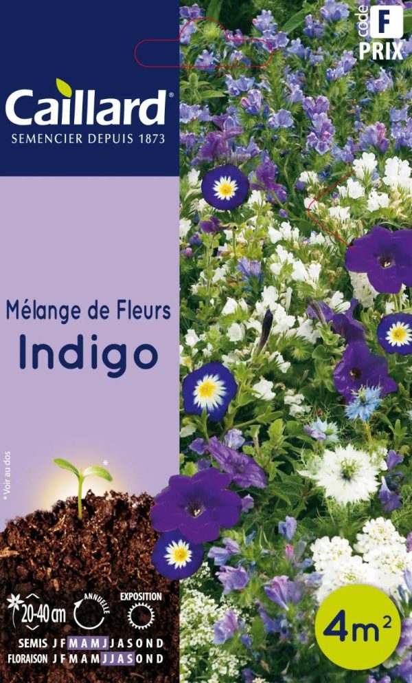 MELANGE DE FLEURS INDIGO 4M2