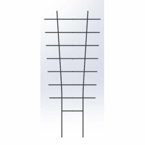 EVENTAIL ACIER POT ET BALCON H65CM L40CM