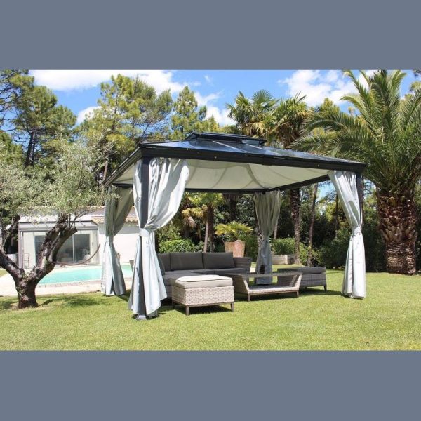 TONNELLE AUTOPORTANTE OPALE ALU ET POLYCAR 3X3.6 M