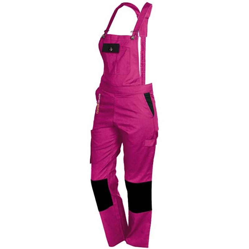 SALOPETTE DE TRAVAIL PEPS ROSE/NOIR XL