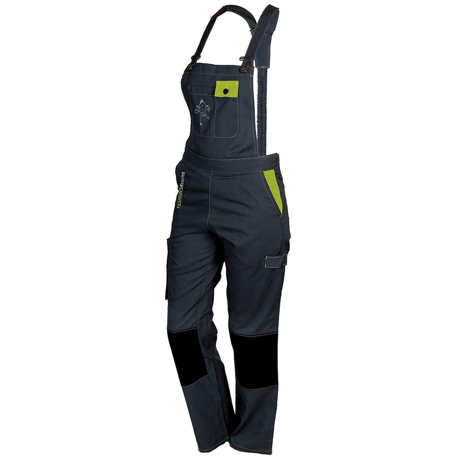 SALOPETTE DE TRAVAIL PEPS GRIS/CITRON XL