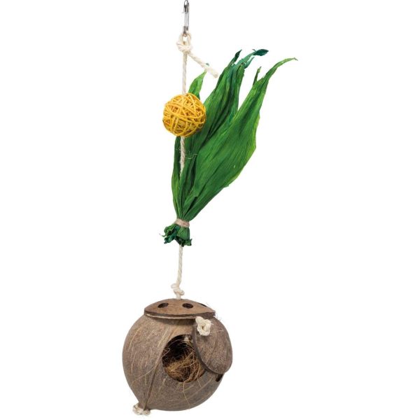 NOIX DE COCO SUR CORDE EN SISAL 35CM