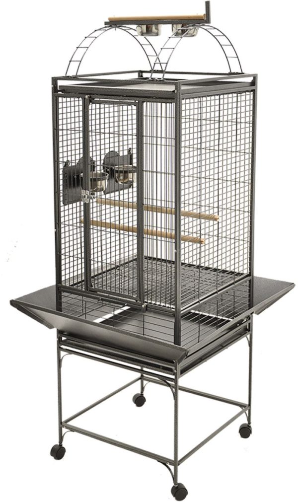 CAGE PERROQUET EVITA 1 GRIS MARTELE 73X73X152