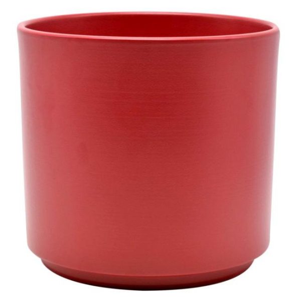 CACHE POT CERAMIQUE MAT ROUGE GULIA D13 H12,5CM