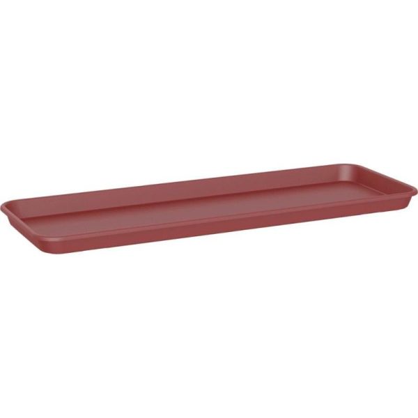 SOUCOUPE RECTANGULAIRE CAPRI 50CM ROUGE FONCE