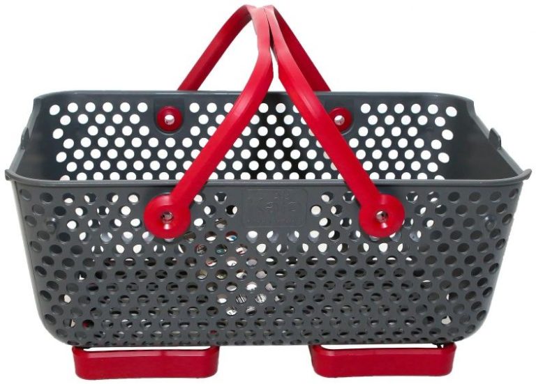 PANIER KAJO 15L 49X29X20CM GRIS/CERISE