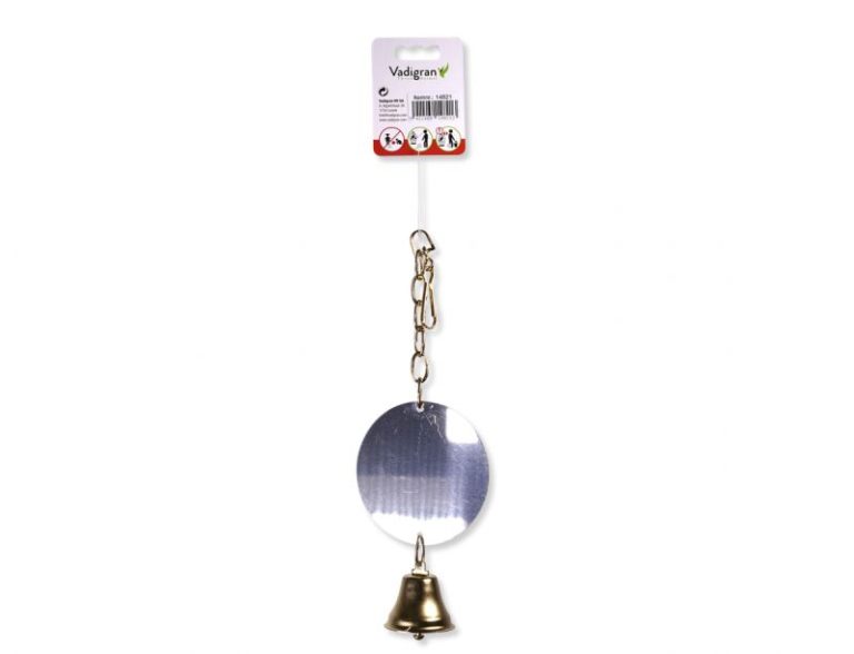 MIROIR METAL ROND + 1 CLOCHE 10CM