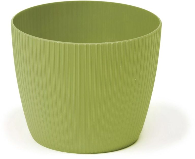 CACHE-POT D18 H15CM JUMPER VERT OLIVE