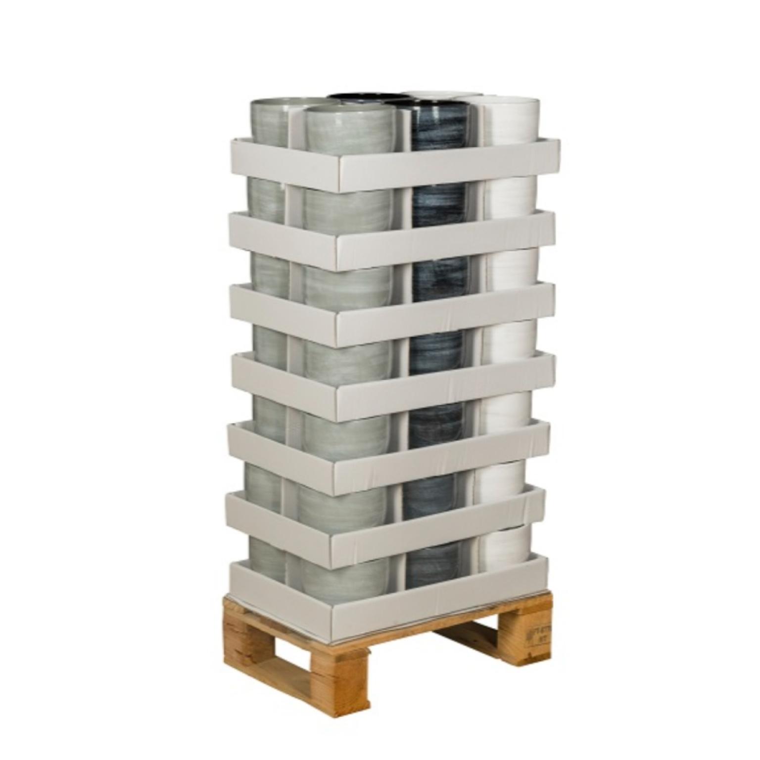 CACHE POT FERRY E GRIS CLAIR D16 H12CM