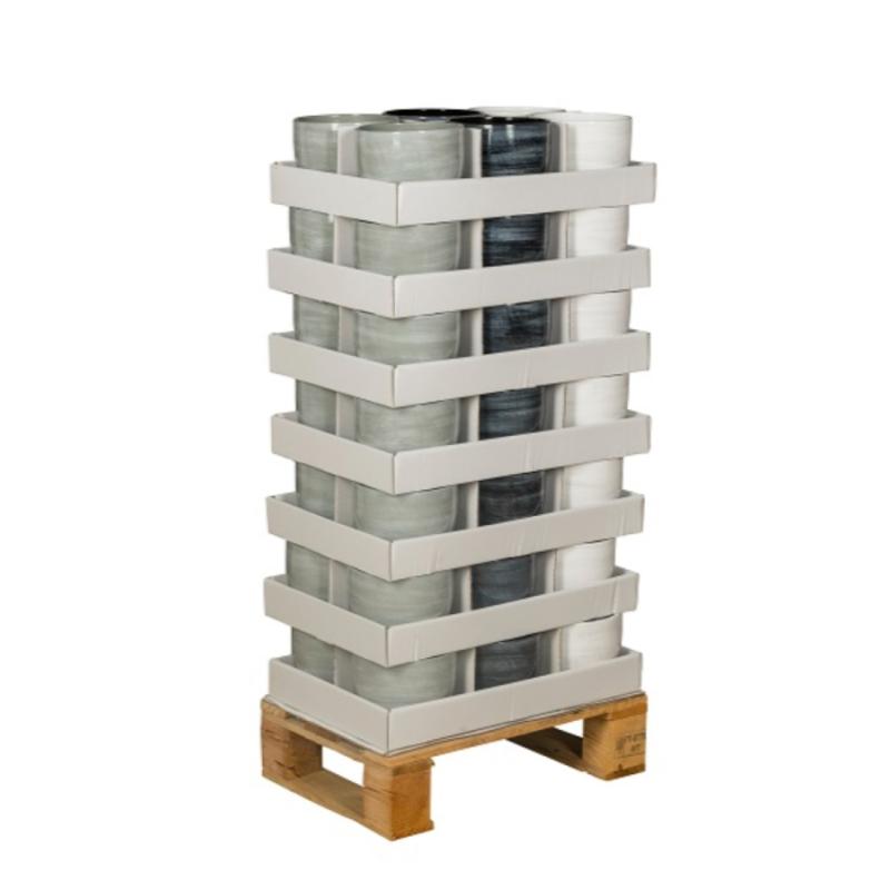 CACHE POT FERRY E GRIS CLAIR D16 H12CM