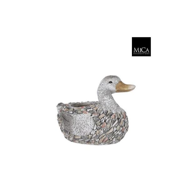 POT CANARD GRIS H21.5CM