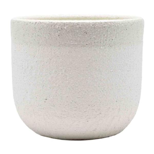 CACHE POT D20 H17 CM CERAMQUE BLANC