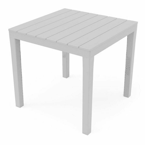 TABLE BALI 78X78CM BLANC