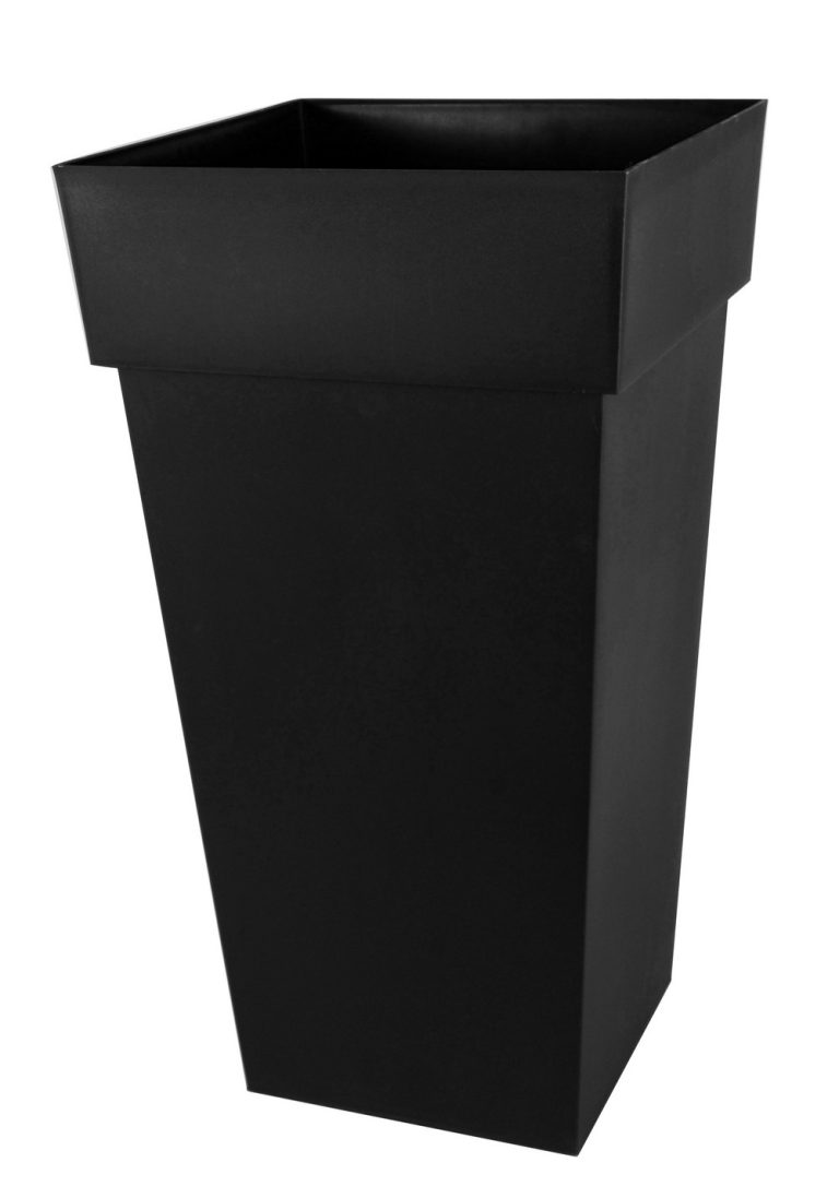 POT TOSCANE CARRE 98L 43X43X80CM ANTHRACITE
