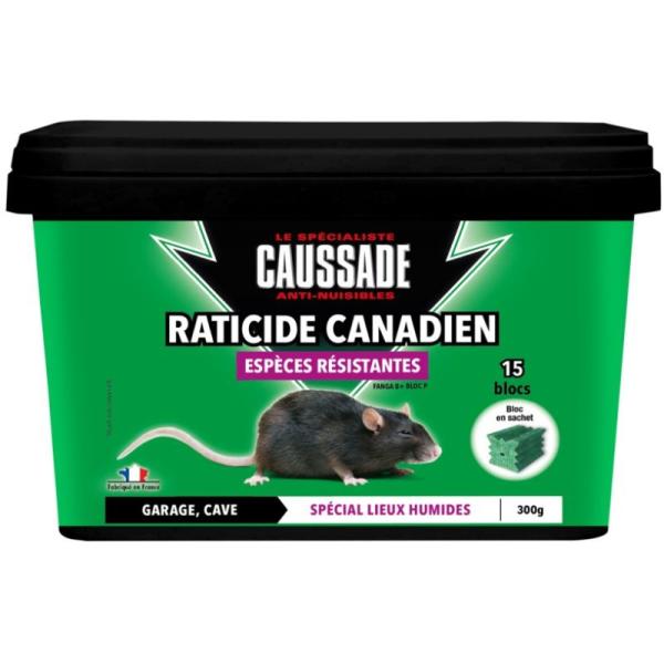 RATICIDE CANADIEN ESPECES RESISTANTES 15 BLOCS