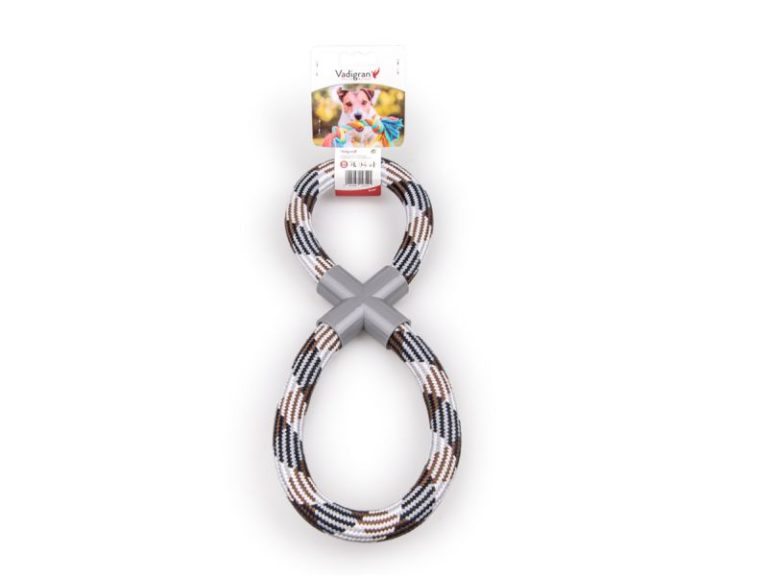 CORDE COTON FORME DE 8 BRUN 250G 35CM