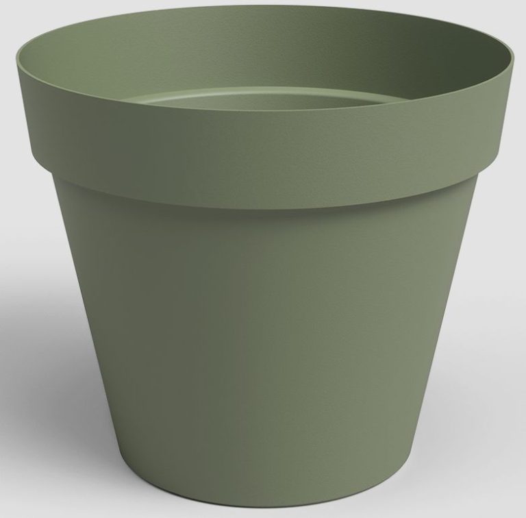 POT CAPRI 25CM H21.5 VERT CENDRE