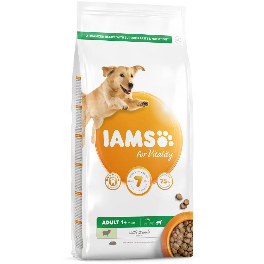 IAMS CHIEN ADULTE GRANDE RACE AGNEAU 12KG