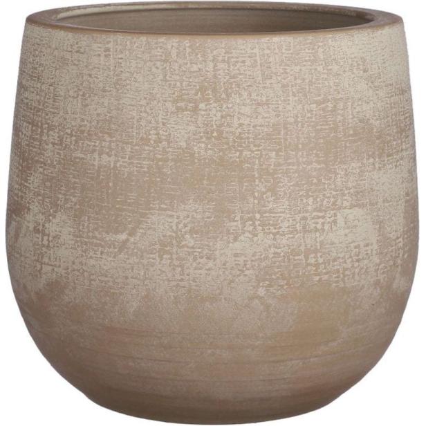 POT ROND VICTOR H19 D21CM BEIGE