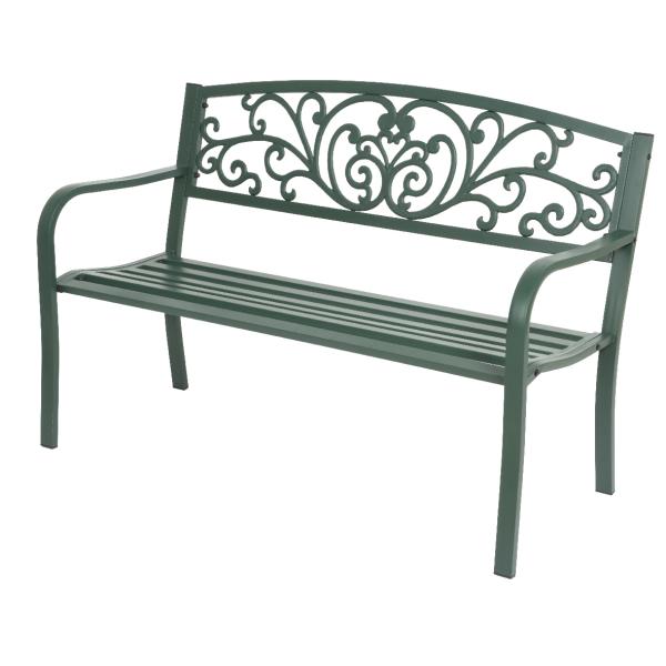 BANC BELFAST VERT FER OUTDOOR