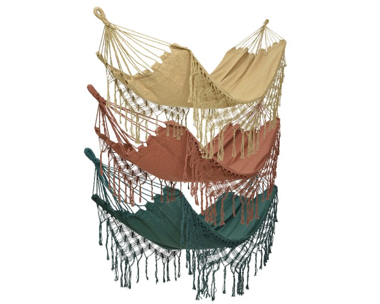 HAMAC EN COTON POLYESTER 3 COLORIS