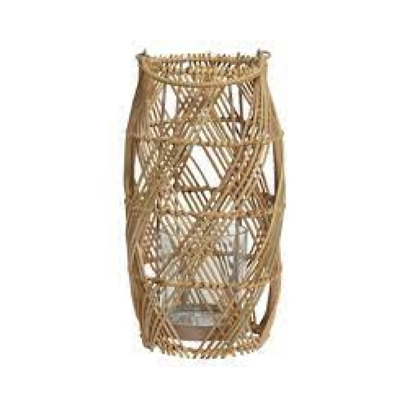 LANTERNE ROTIN 28X15CM