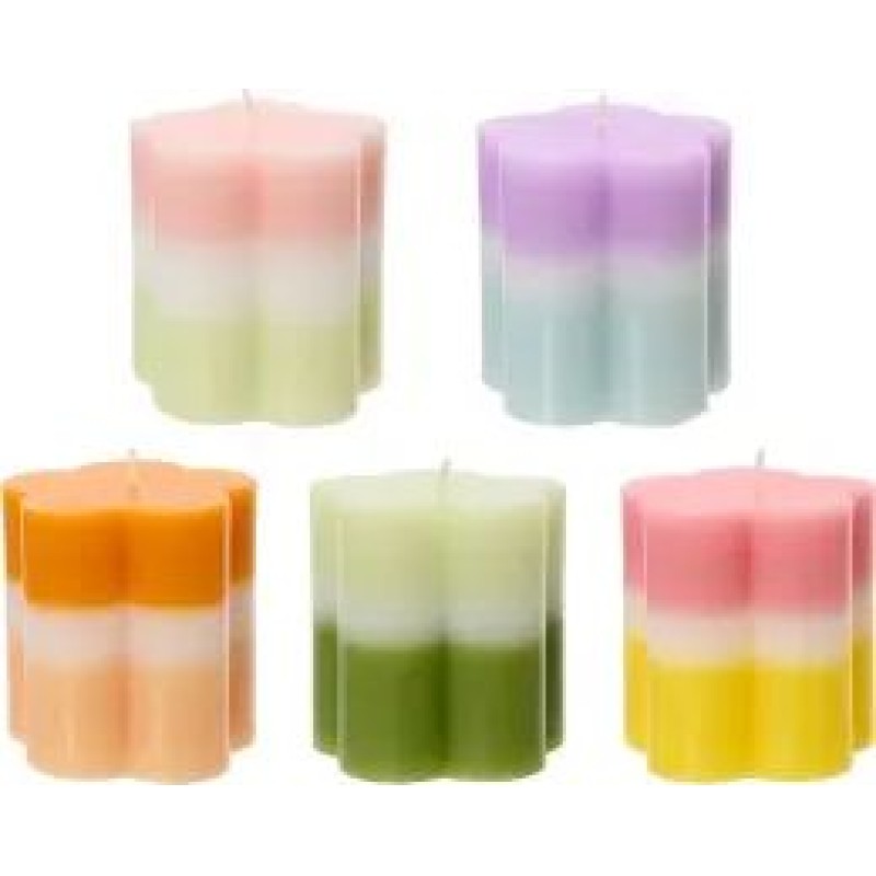 BOUGIE PILLER A/DECO ASSORTIE D7X7 CM