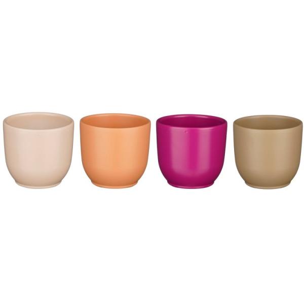 POT ROND TUSCA H7CM ROSE FUCHSIA BEIGE SAUMON