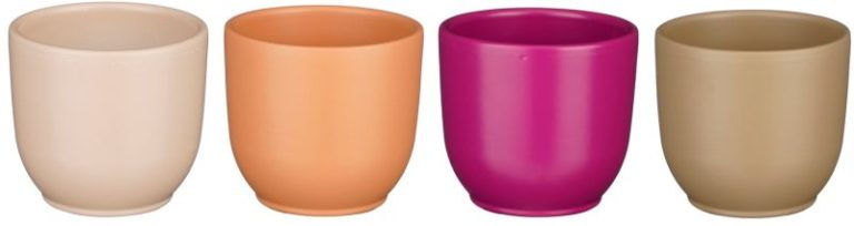 POT ROND TUSCA H7CM ROSE FUCHSIA BEIGE SAUMON