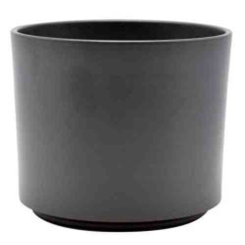 CACHE-POT CERAMIQUE MAT NOIR GULIA D32 H27CM
