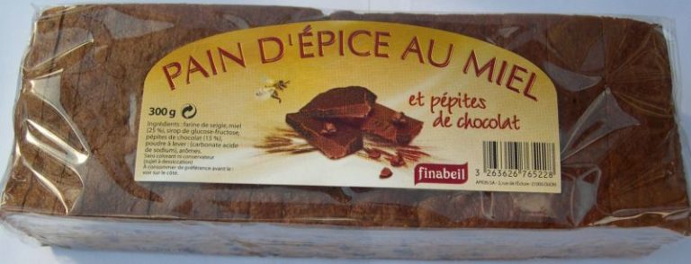 PAIN D EPICE TRANCHE PEPITES DE CHOCOLAT 300G