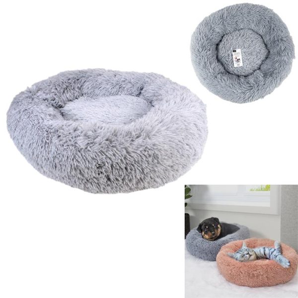 COUSSIN LIT APAISANT CHAT GRIS 60 CM