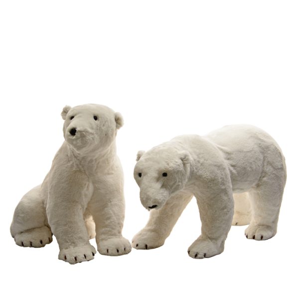 OURS POLAIRE MOUSSE A/PELUCHE BLANC 77CM