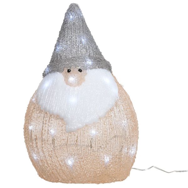 PERE NOEL LED ACRYLIQUE EXT 24X21X37 CM BL FROID