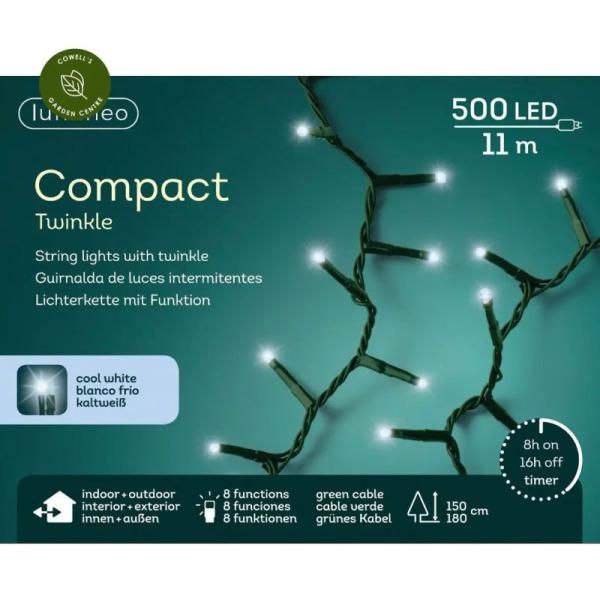 GUIRLANDE LED COMPACT500 BLANC FROID 11M EXT/INT