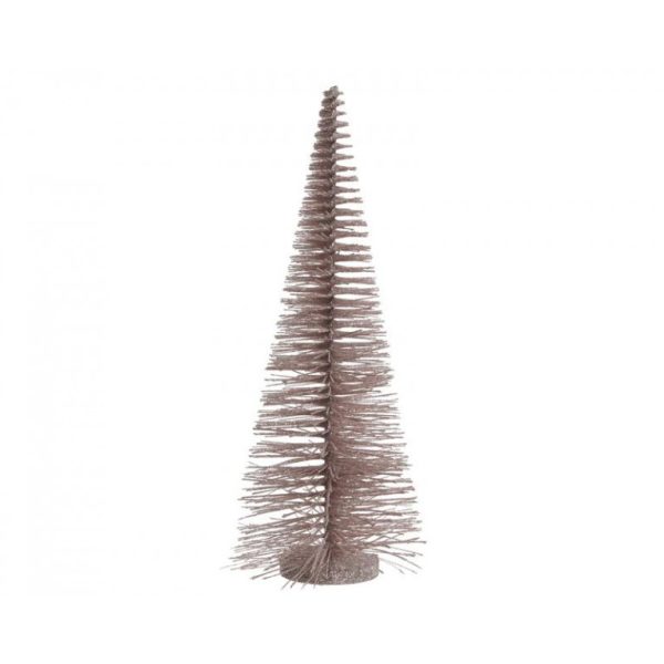 ARBRE PLASTIQUE A PAILLETTES ROSE POUDRE D20 H50CM