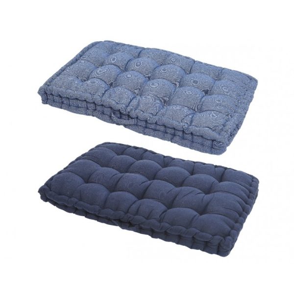 PLAID MATELASSE COTON BLEU 120X80X8 CM