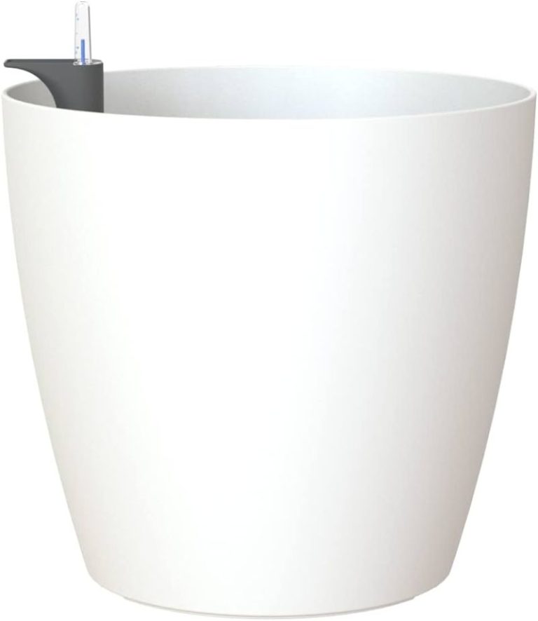 POT SAN REMO 42CM MATE AUTO ARROSAGE BLANC