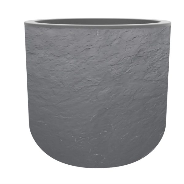 POT VOLCANIA UP ROND 40CM GRIS ANTHRACITE