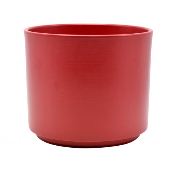 CACHE POT CERAMIQUE MAT ROUGE GULIA D16,5 H14,5CM