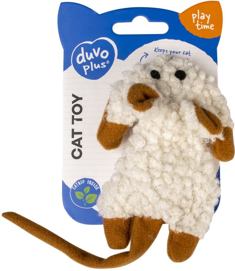 CRACKLING FLAT MOUSE WITH TAIL 18X8X2CM BRUN BLANC
