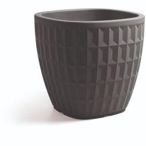 VASE CARRE TYLE 40CM ANTHRACITE