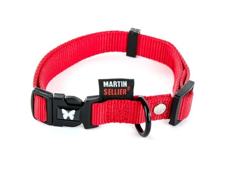 COLLIER NYLON REGLABLE 16-30/45 ROUGE